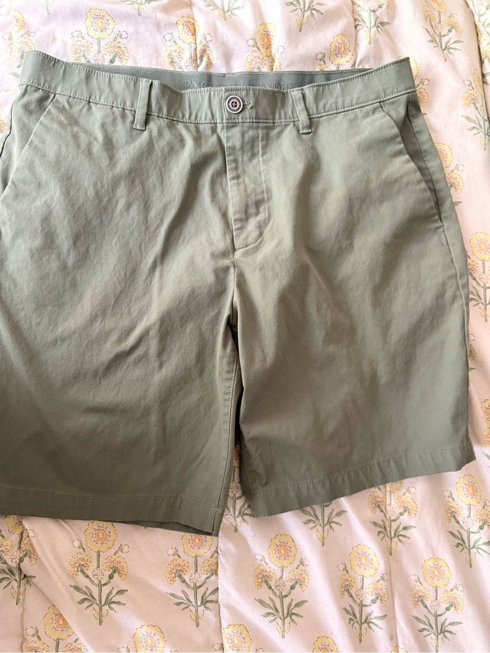 English Laundry Olive Flat-Front Men's Shorts 34 waist